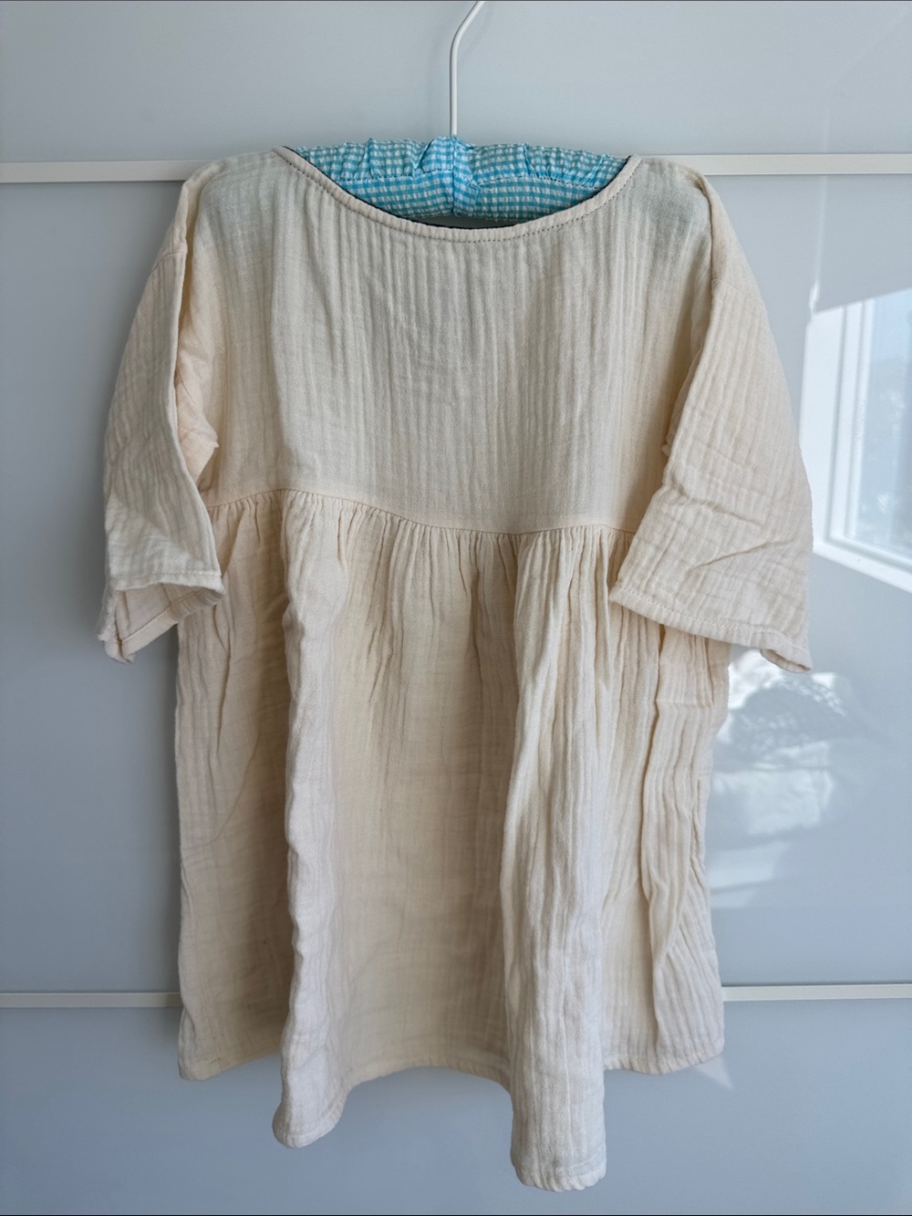 Lillu organic Cream Gauze dress size 2-4y